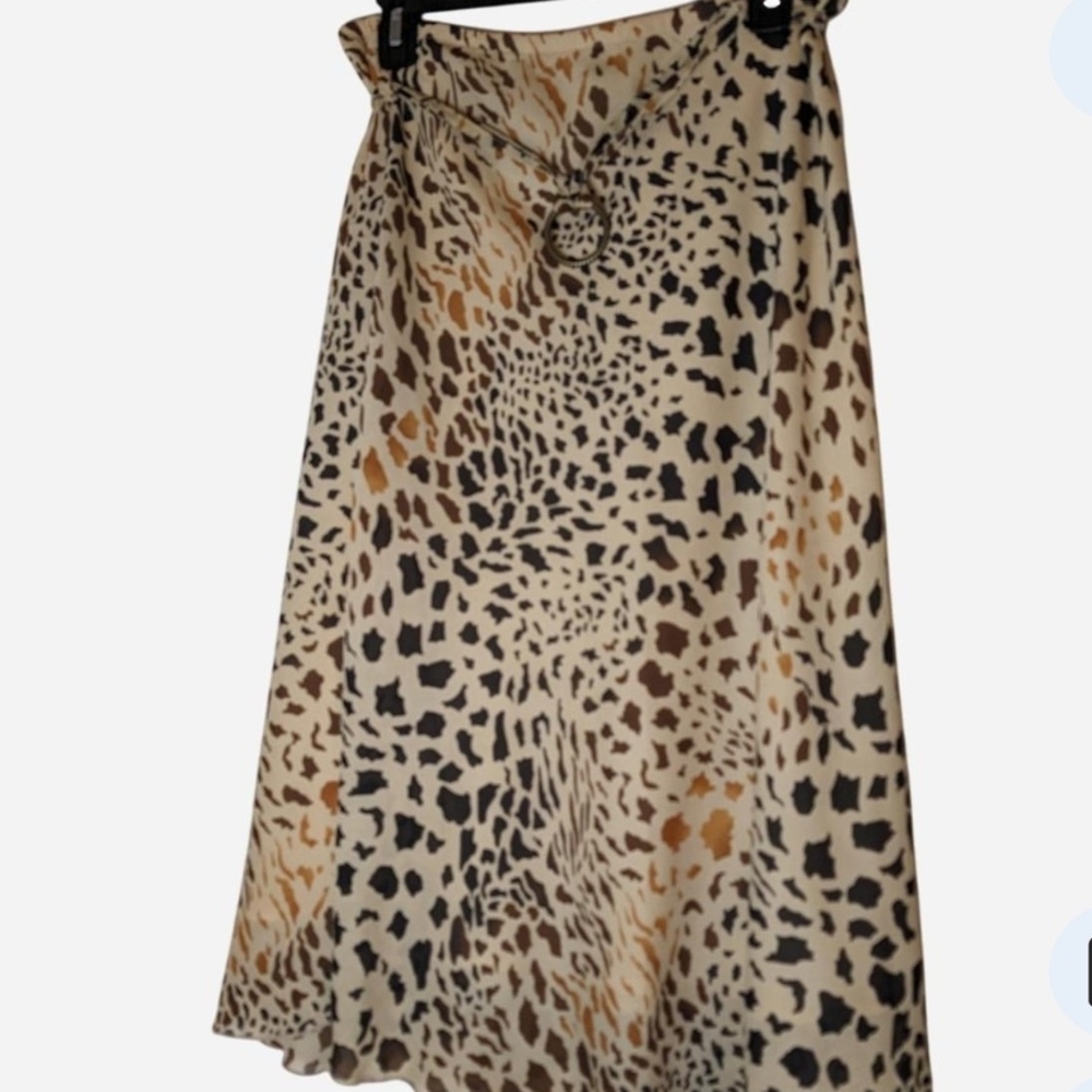 Pre-owned Attyre Women's A-Line Skirt in Animal Print